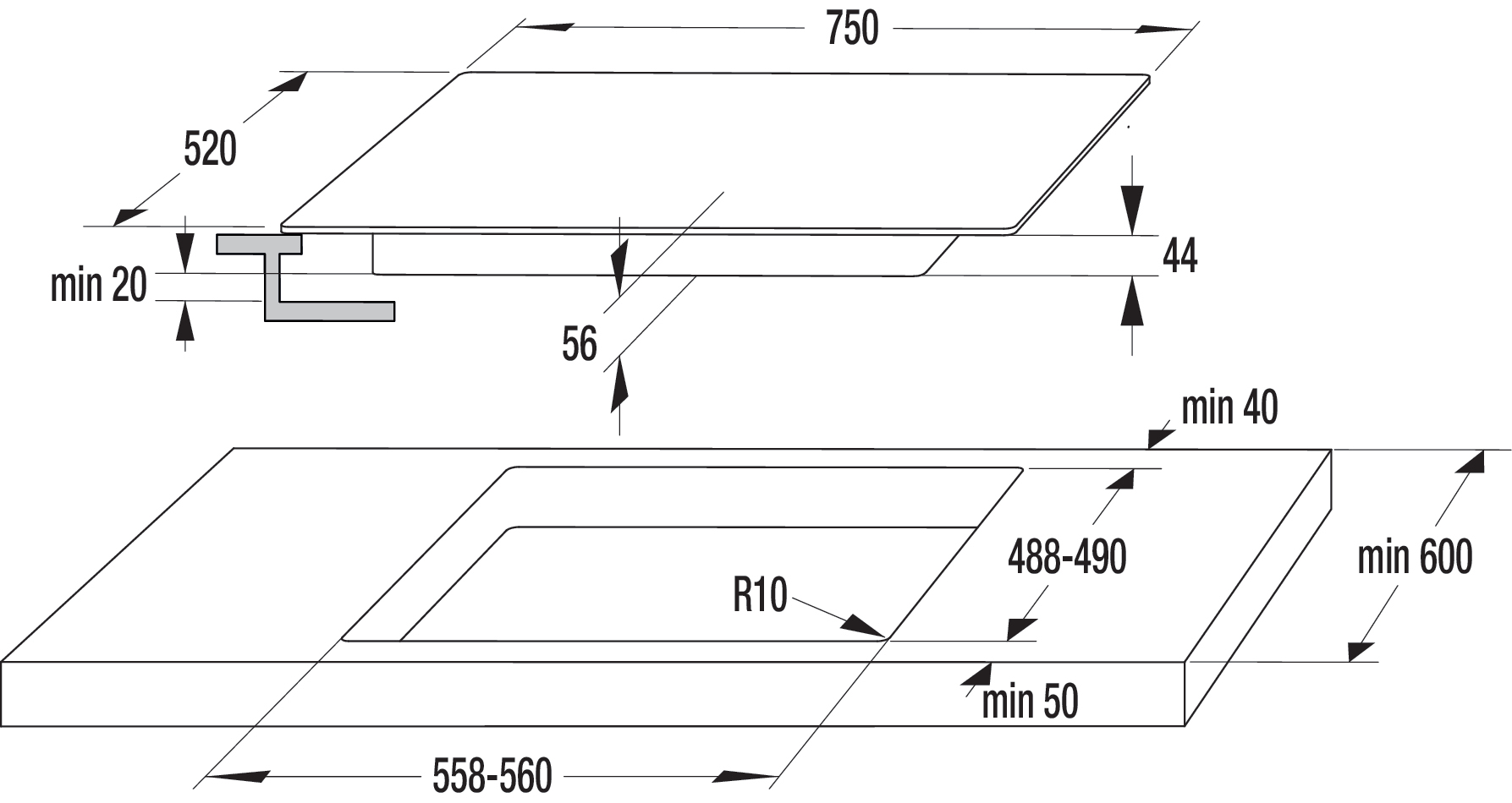 Gorenje IS756ST Black, Chrome Built-in Zone induction hob 4 zone(s) – image 5