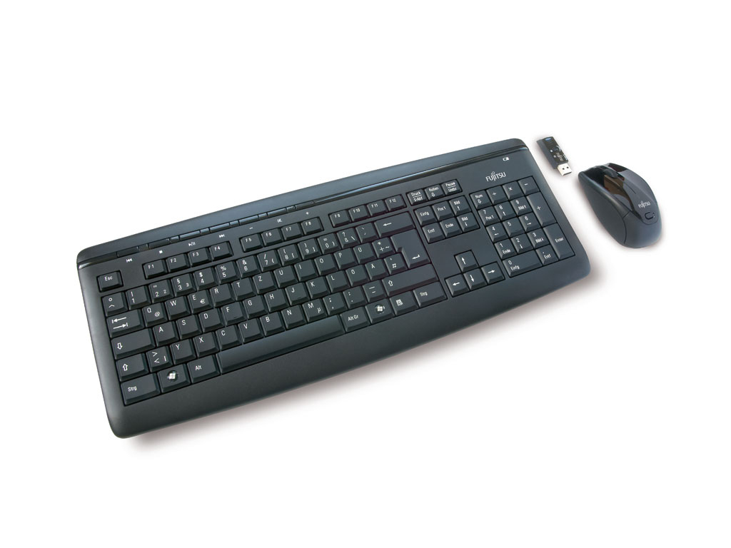 Fujitsu LX450 keyboard Mouse included RF Wireless Black