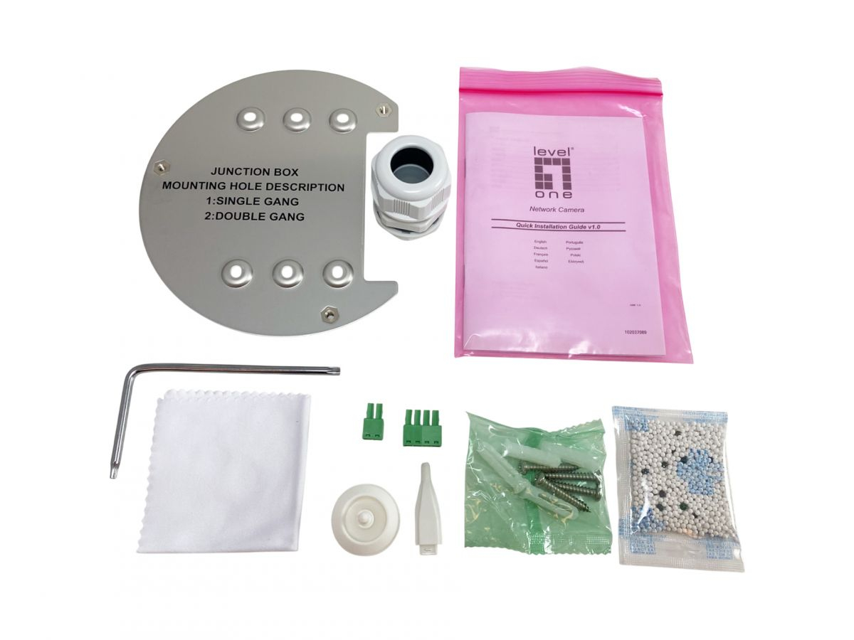 LevelOne IPCam 4xZ       Dome Out 6MP/H.265/IR/ 10W/PoE/IP66