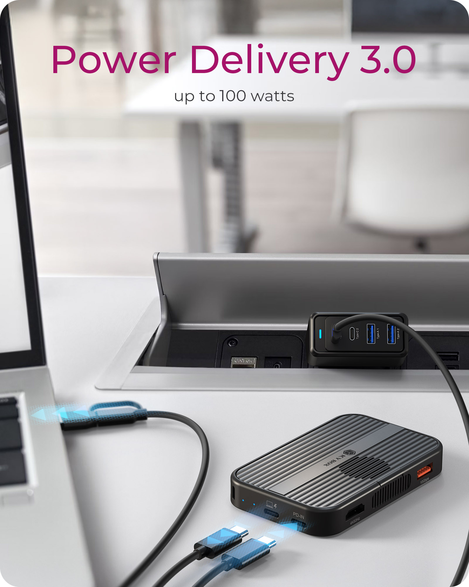 ICY BOX IB-DK4071M-CU31 USB 3.2 Gen 2 (3.1 Gen 1) Type-C Black – image 5