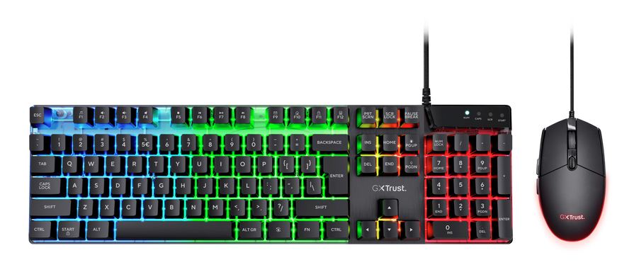 Trust 24604 keyboard Mouse included Gaming USB QWERTY Greek Black – image 4