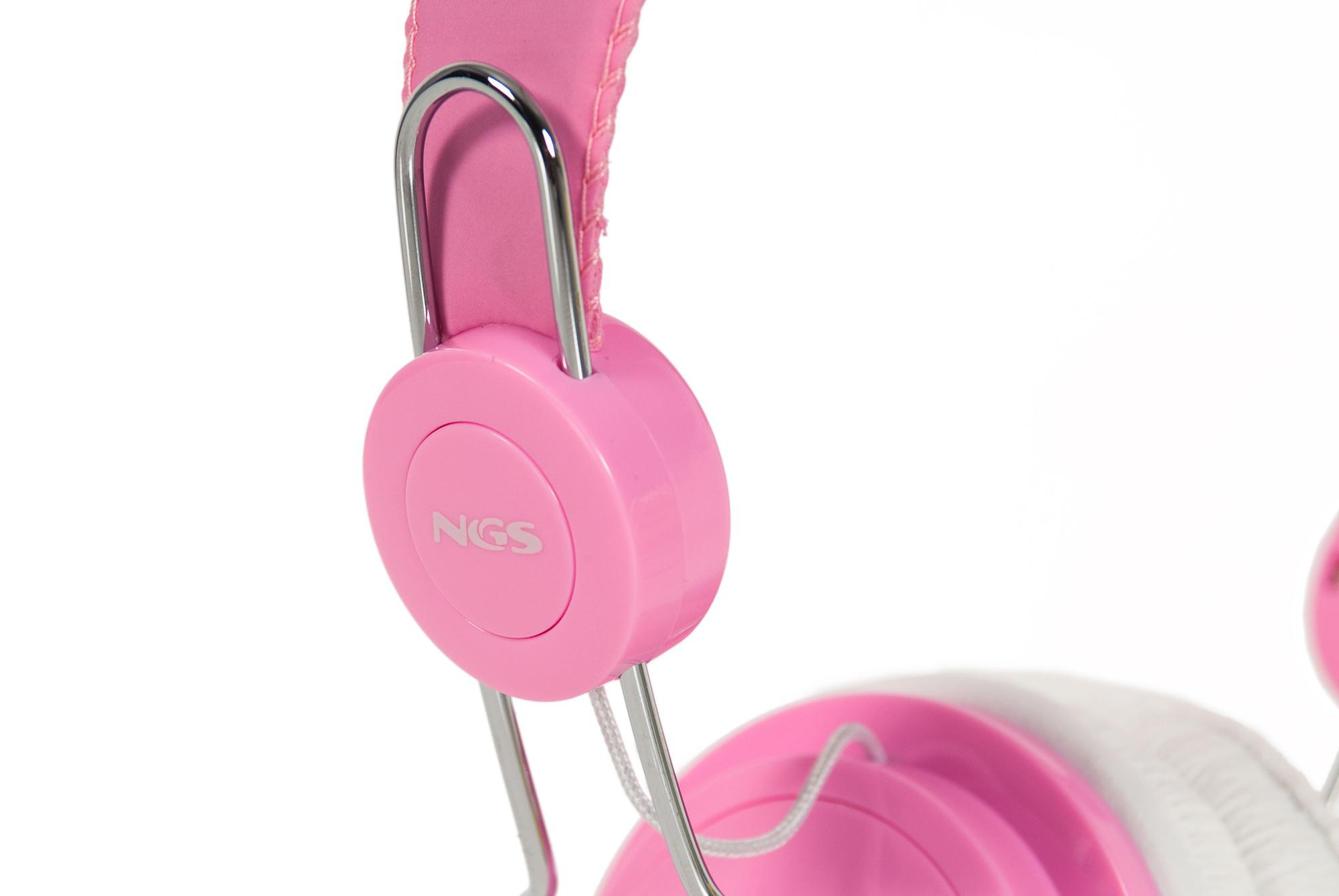NGS Marshmallow Headphones Wired Pink, White – image 6