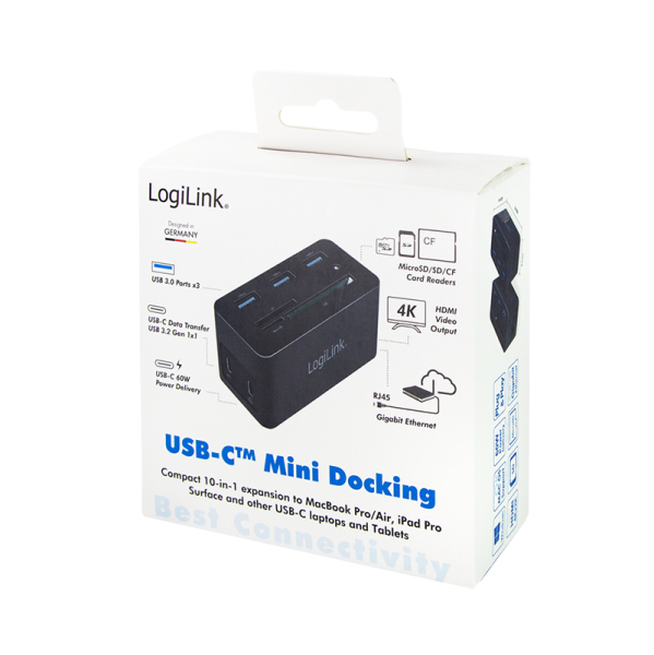LogiLink UA0370 laptop dock/port replicator Wired USB 3.2 Gen 1 (3.1 Gen 1) Type-C Black – image 8