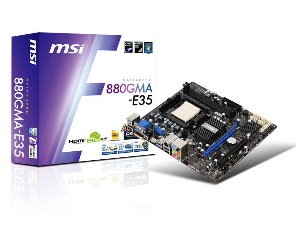 MSI 880GMA-E35 motherboard AMD