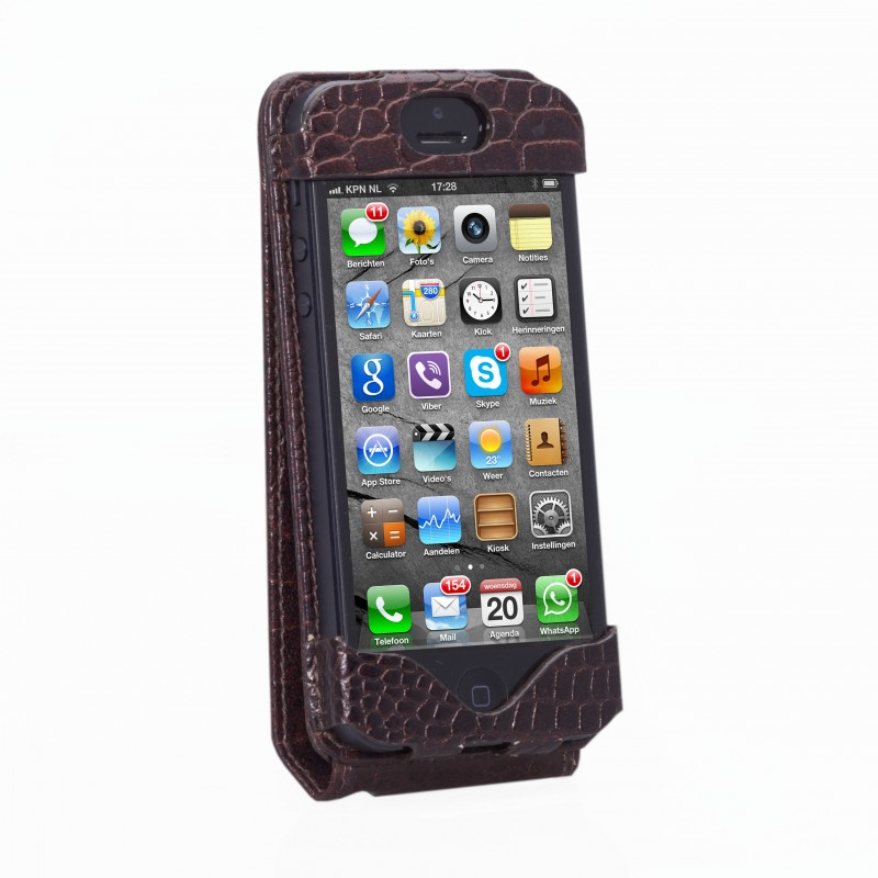 dbramante1928 flip-down case for iPhone 5 - Crocodile brown – image 2