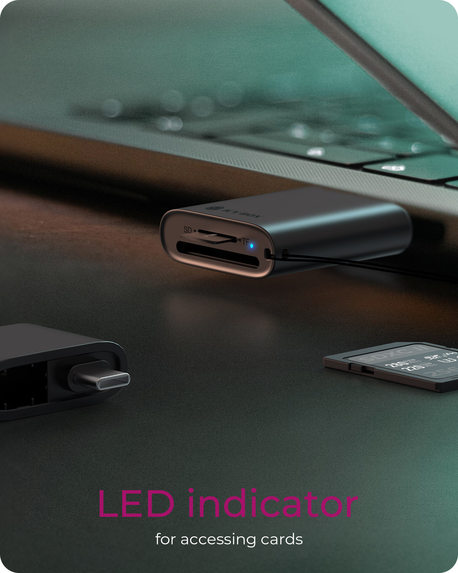 ICY BOX 2-in-1 Card Reader via USB Type-A & USB Type-C Interface – image 6