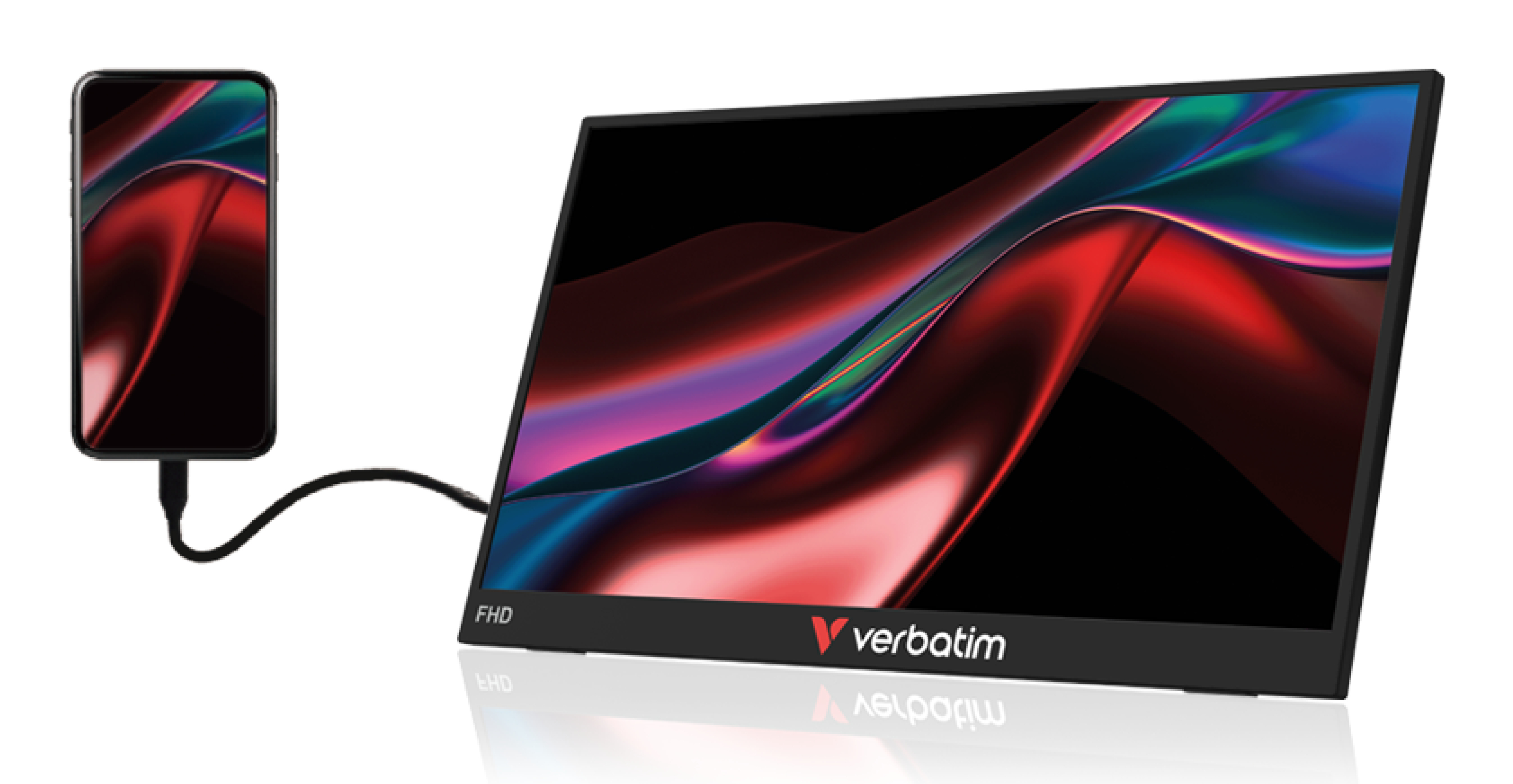 Verbatim Portable Monitor 14 FHD Touchscreen Monitor Light Monitore tragbar/portable