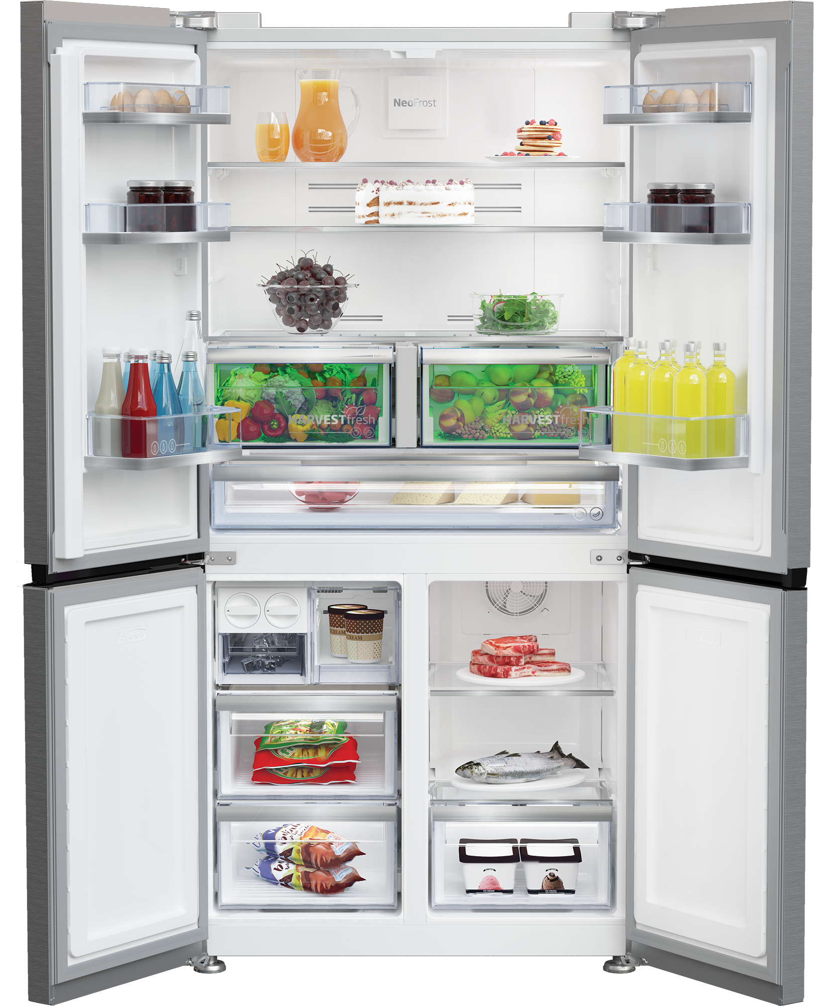 Beko GN1416240ZXN side-by-side refrigerator Freestanding – image 3