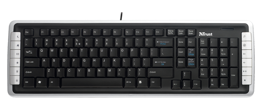 Trust KB-1350D keyboard USB Turkish Black, Silver – image 2