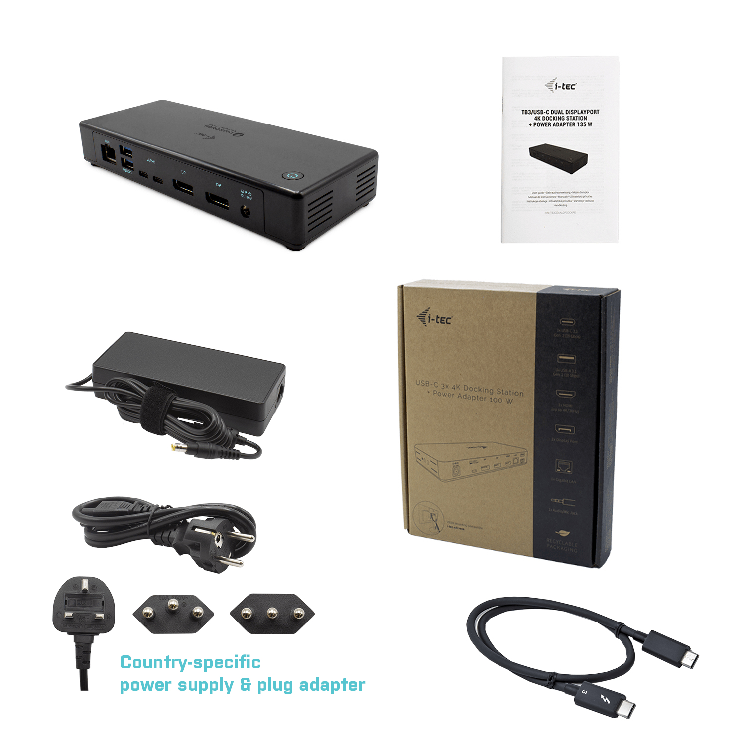 i-tec Thunderbolt3/USB-C Dual DisplayPort 4K Docking Station + Power Delivery – image 6