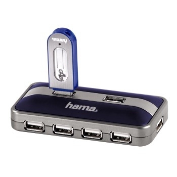 Hama USB 2.0 Hub 1:7, blue/anthracite – image 3