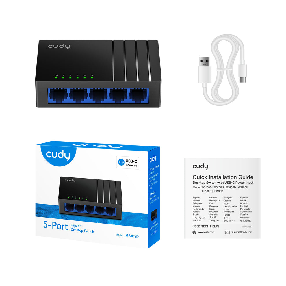 Cudy 5-Port Gigabit Desktop Switch, GS105D 7.0 – image 5