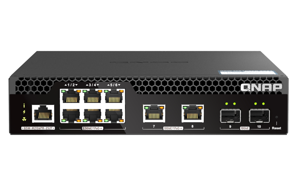 QNAP QSW-M2106PR-2S2T network switch Managed L2 – image 3