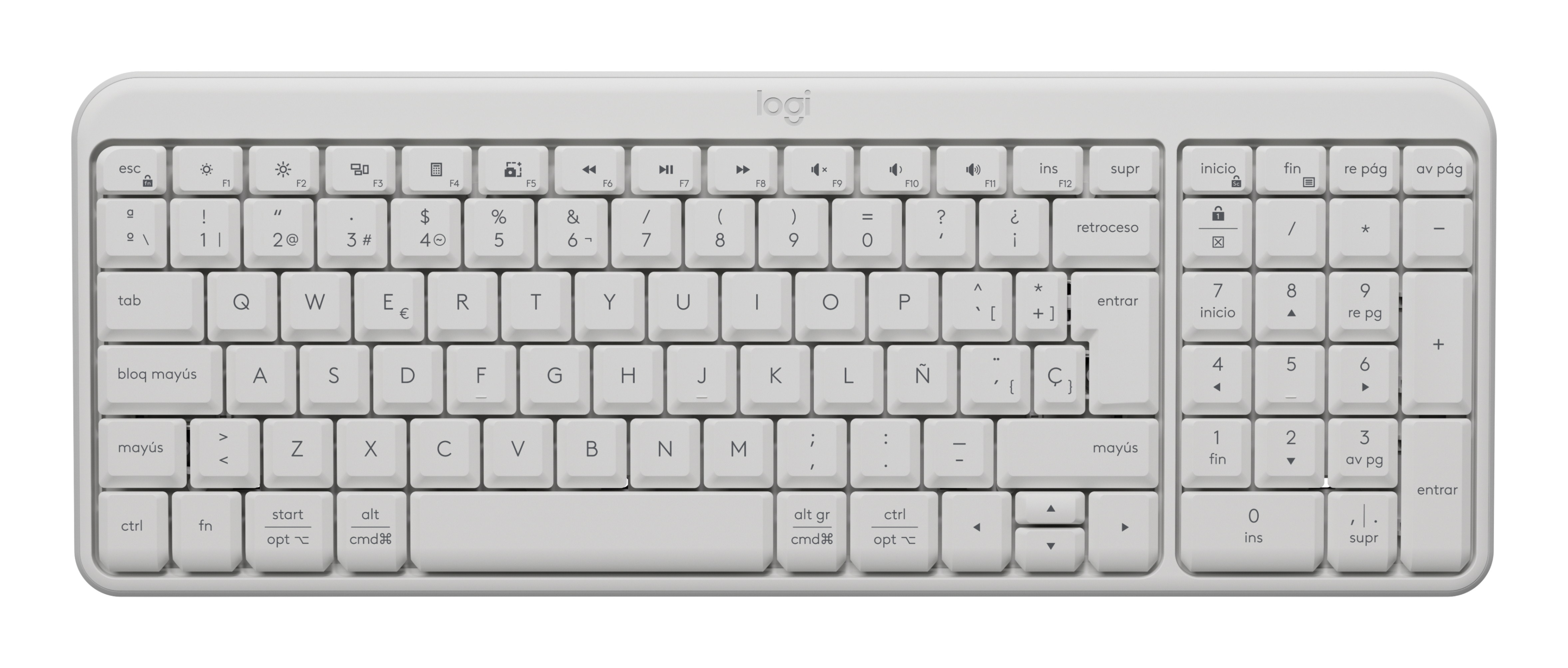 TECLADO LOGITECH K250 COMPACTO BLANCO
