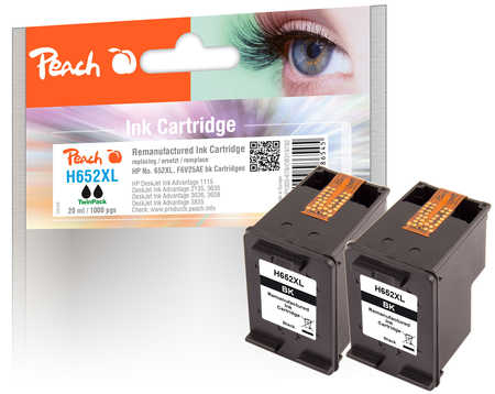 Peach 0F319782 ink cartridge 2 pc(s) Compatible Black