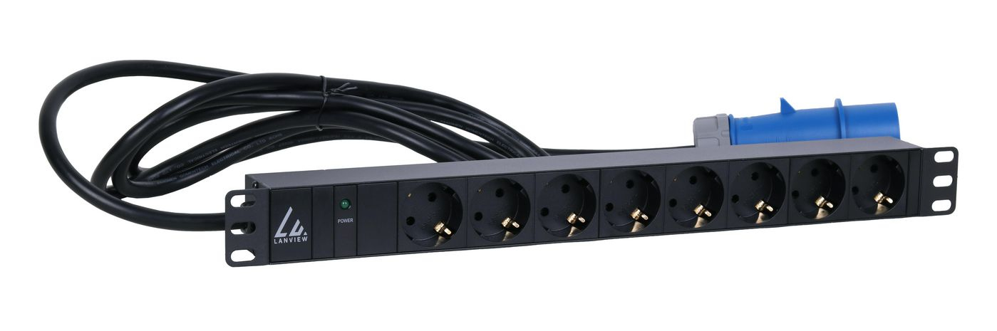 Lanview LVR261871S power distribution unit (PDU) 8 AC outlet(s) 1U Black – image 2
