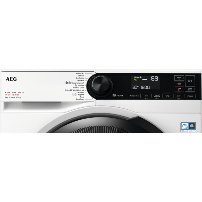 AEG Series 7000 LWR7496O4B washer dryer Freestanding Front-load White – image 2
