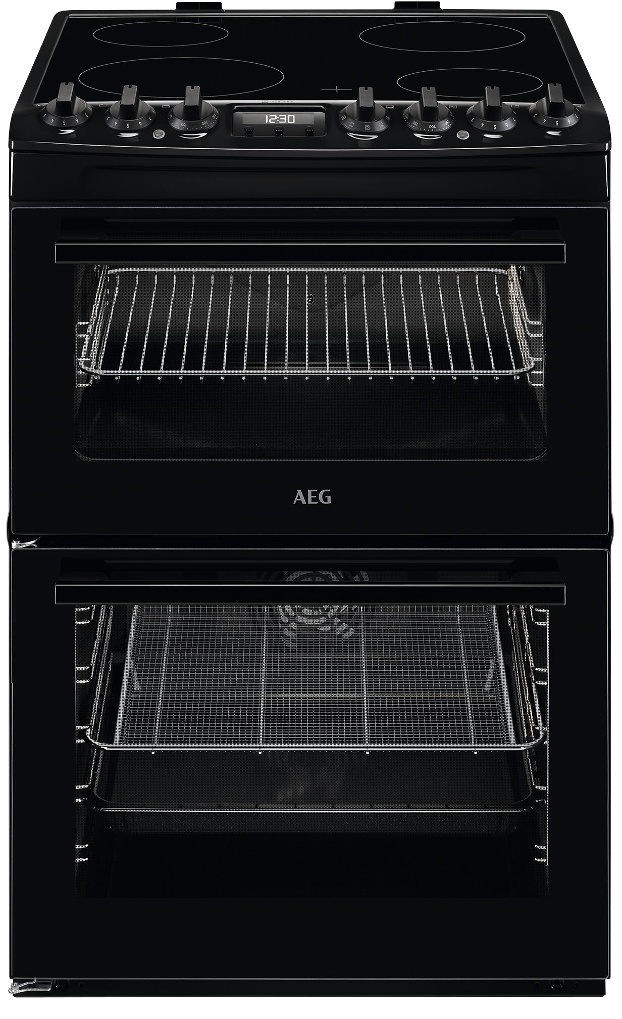 AEG CCX6740ACB cooker Freestanding cooker Electric Ceramic hob Black