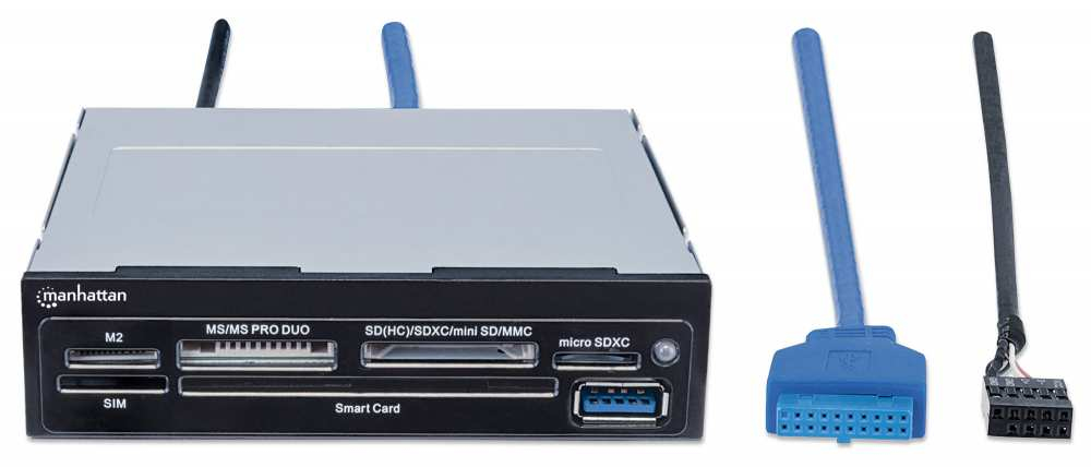 Manhattan 101974 card reader USB Black, Grey – image 3