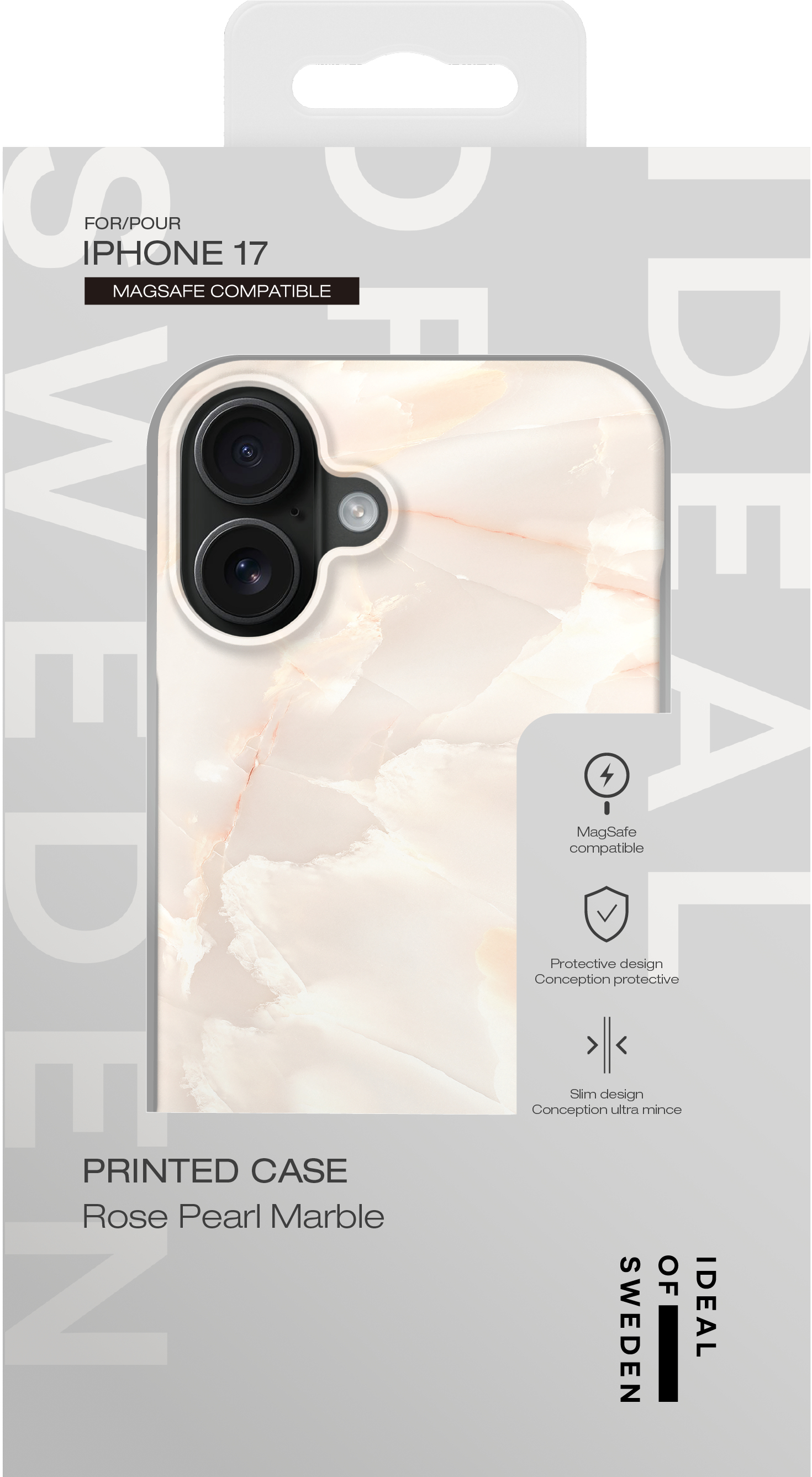 iDeal of Sweden Printed Case iPhone 17 Rose Pearl Marble – image 3