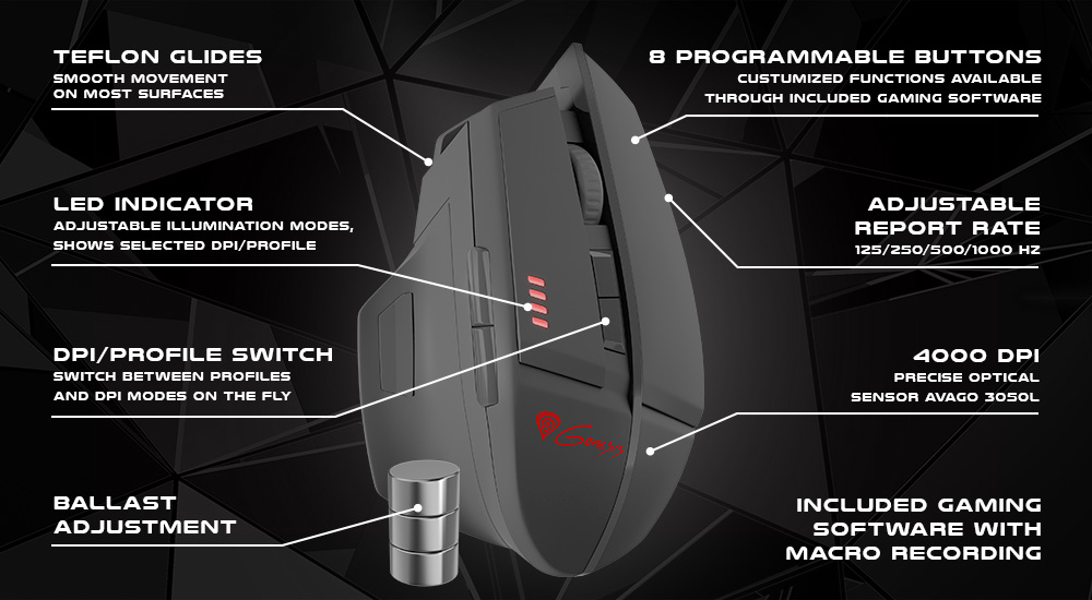 GENESIS GX58 mouse Gaming Right-hand USB Type-A Optical 4000 DPI – image 8