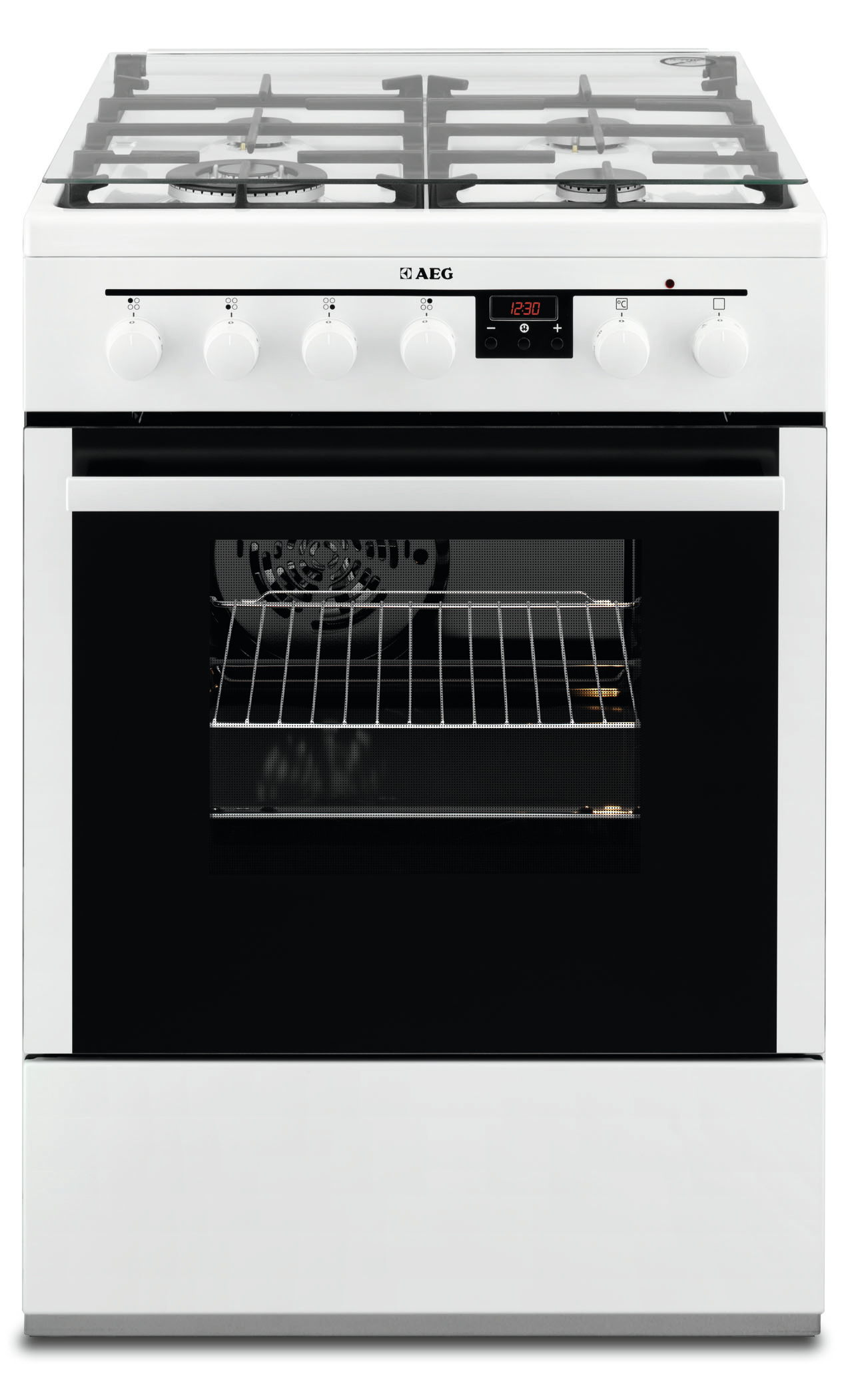 AEG 47886GT-WN Freestanding cooker Electric Gas Black, White – image 1