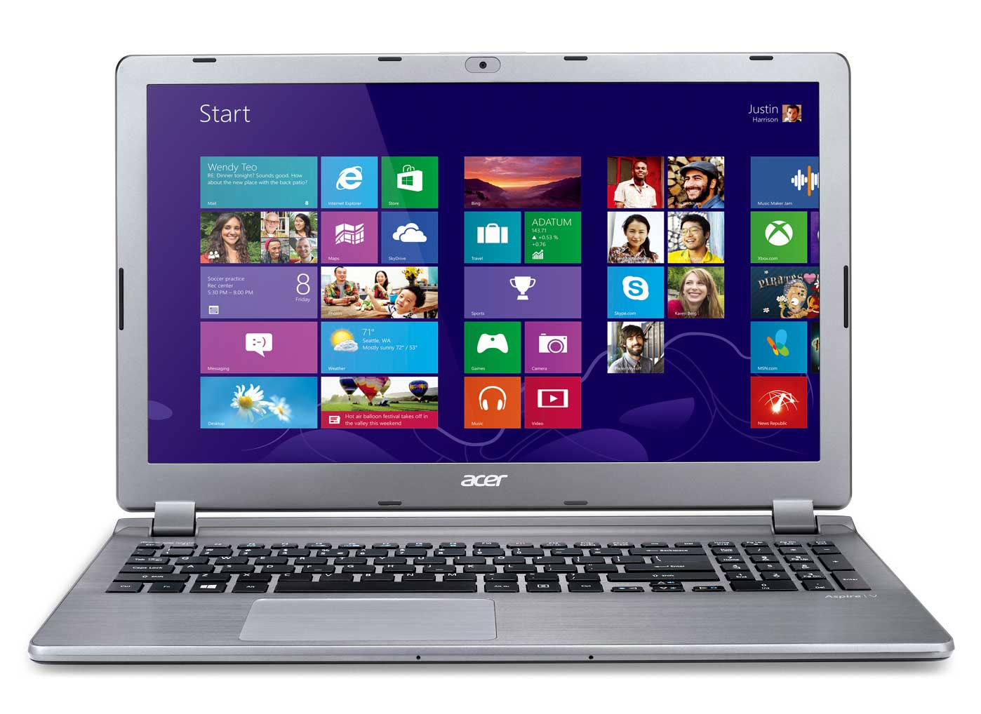 Acer Aspire 573G-54208G1.02Taii Intel® Core™ i5 i5-4200U Laptop 39.6 cm (15.6") HD 8 GB DDR3-SDRAM 1 TB HDD+SSD NVIDIA® GeForce® GT 750M Windows 8 Grey – image 1