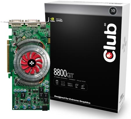 CLUB3D CGNX-G882DDF graphics card GeForce 8800 GT GDDR3