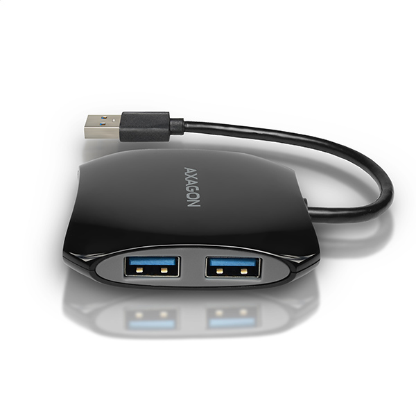 Axagon HUE-S1B interface hub USB 3.2 Gen 1 (3.1 Gen 1) Type-A 5000 Mbit/s Black – image 2