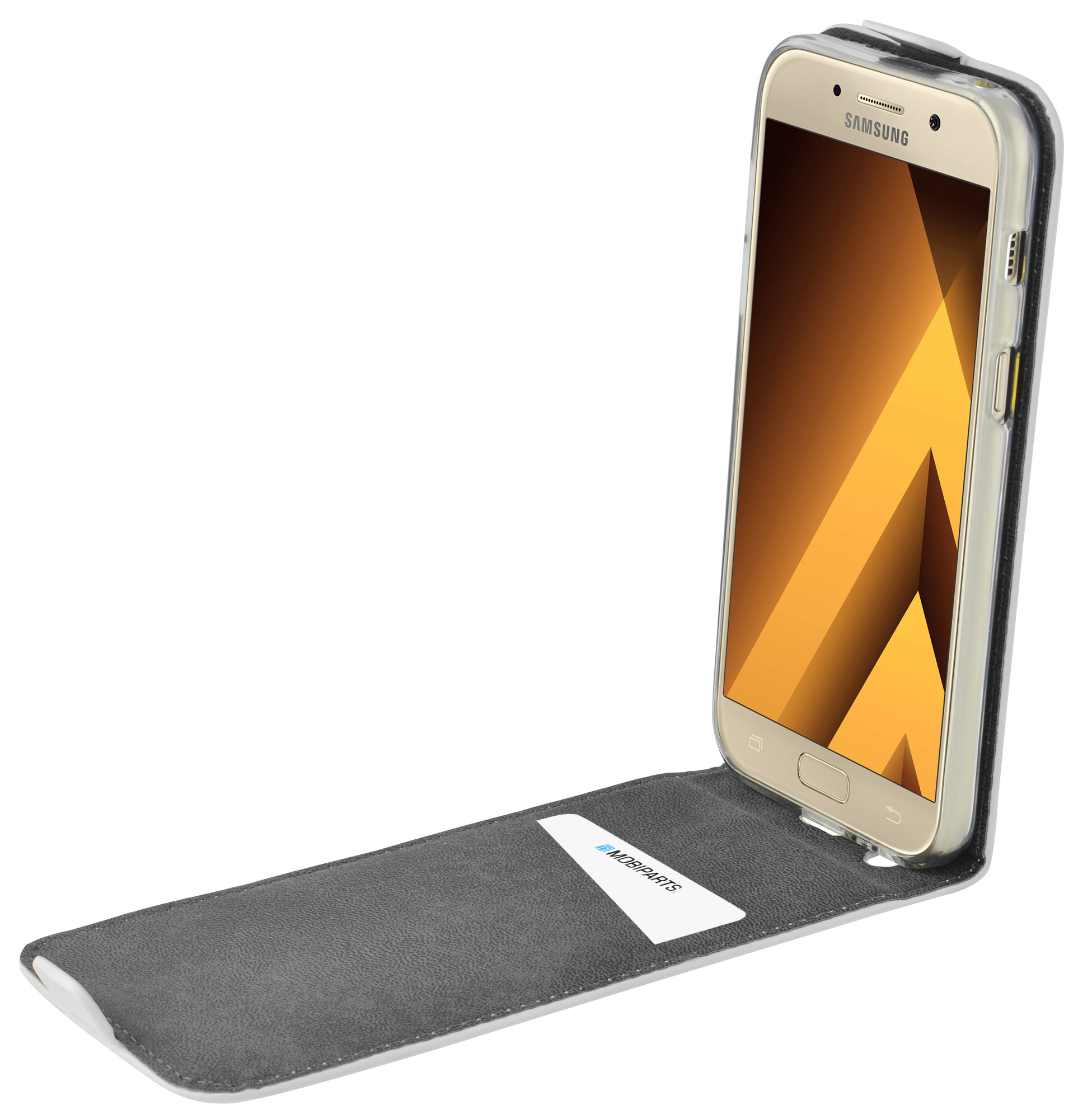 Mobiparts Premium Flip TPU Case Samsung Galaxy A3 (2017) White – image 4