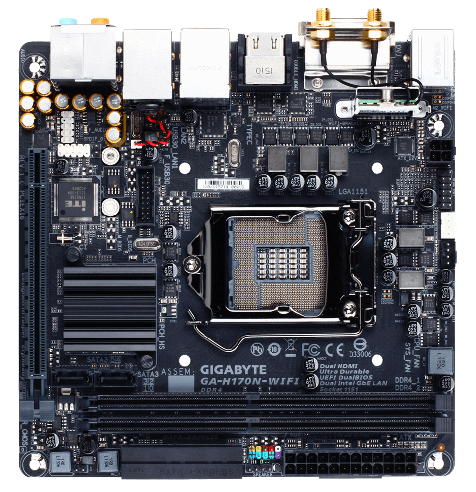 GIGABYTE GA-H170N-WIFI (rev. 1.0) – image 2