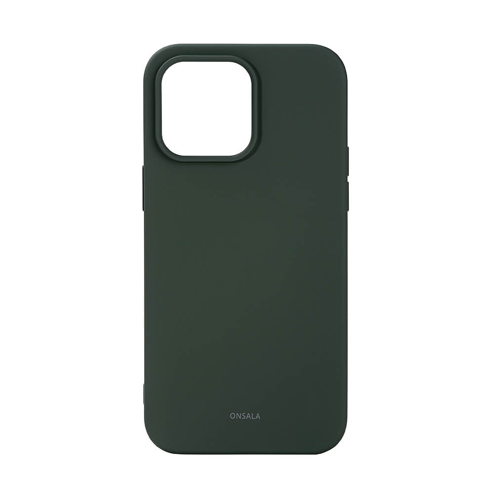 Onsala Phone Case Silicone Olive Green - iPhone 14 Pro Max – image 1