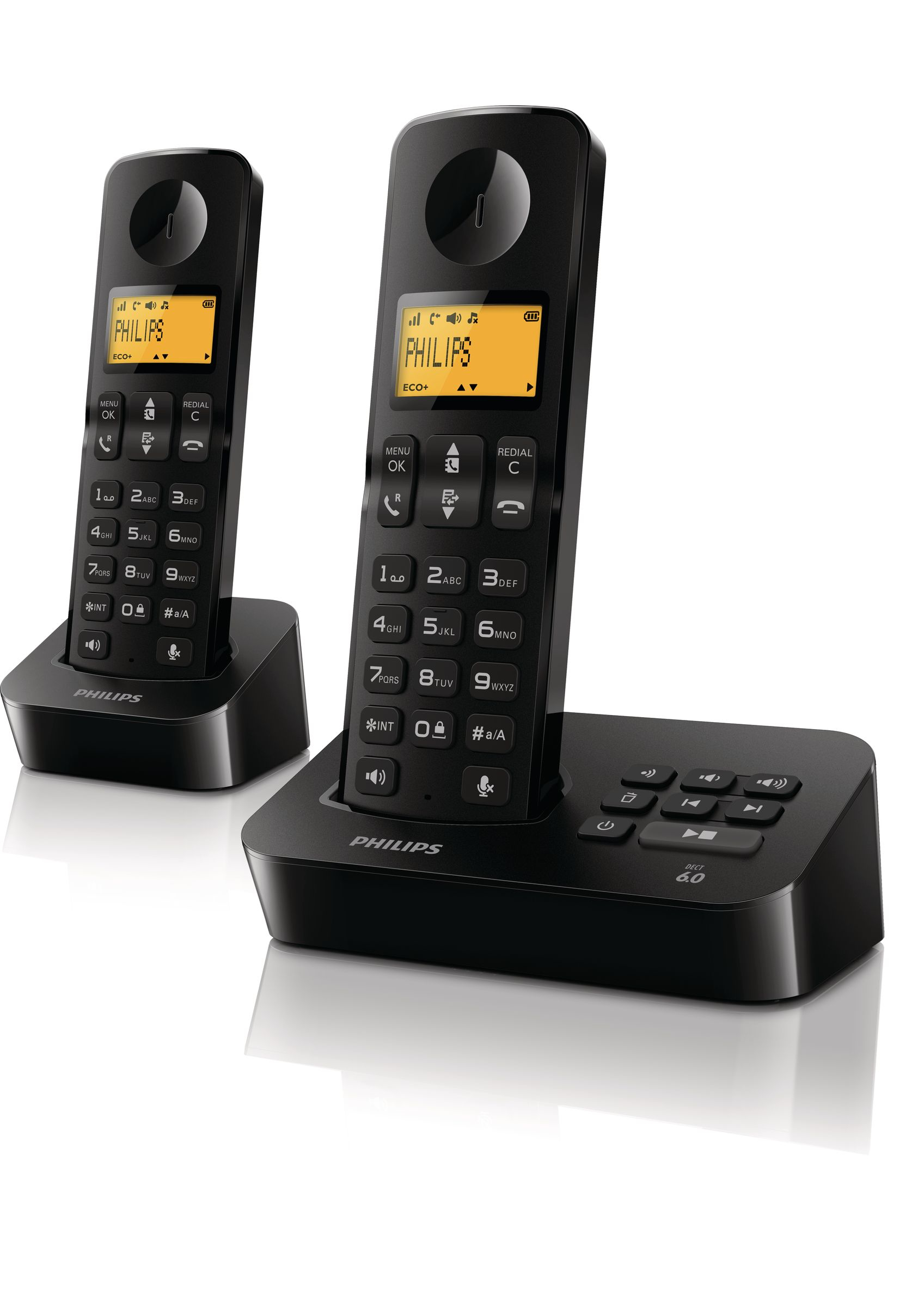 Philips D2052B/77 telephone DECT telephone Caller ID Black