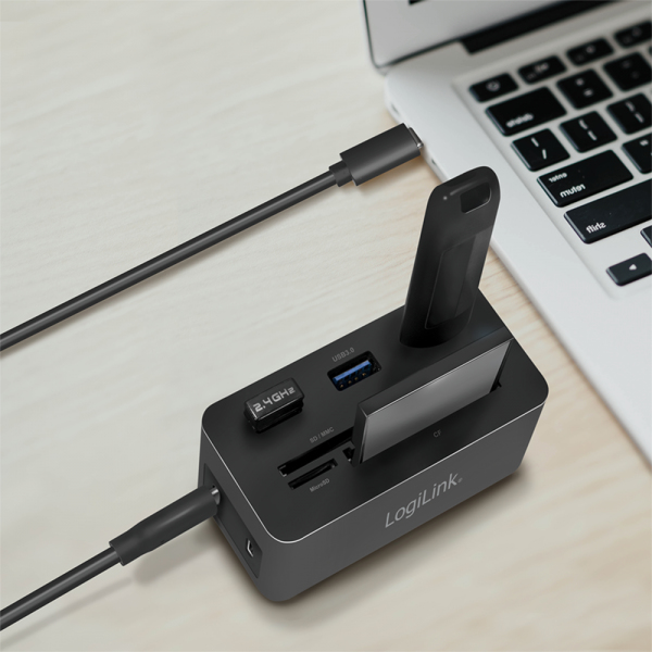 LogiLink UA0370 laptop dock/port replicator Wired USB 3.2 Gen 1 (3.1 Gen 1) Type-C Black – image 5