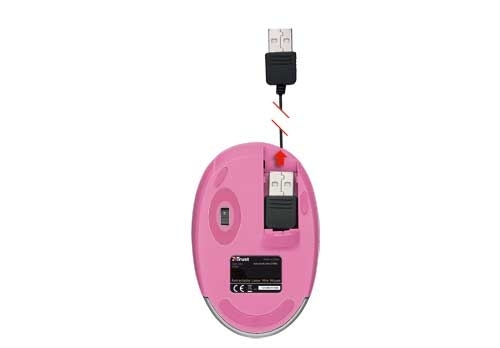 Trust Retractable Optical Mini Mouse MI-2850Sp - Pink, 4 Pack – image 6