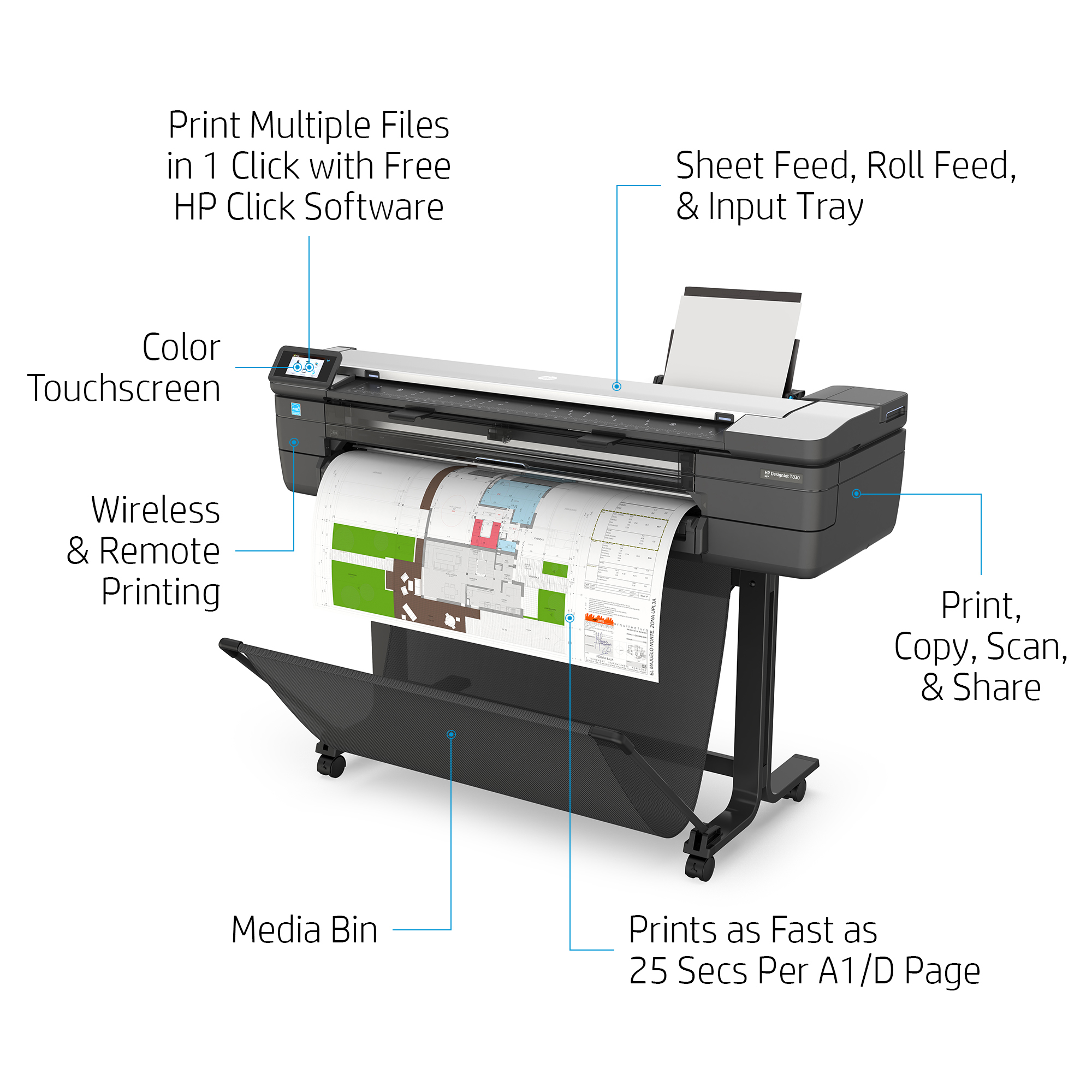 HP DesignJet T830 36-in Multifunction Printer – image 4