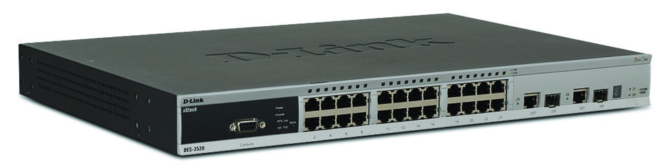 D-Link DES-3528 network switch Managed Silver – image 1