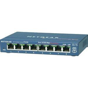 NETGEAR FS108 network switch Unmanaged Power over Ethernet (PoE) Blue