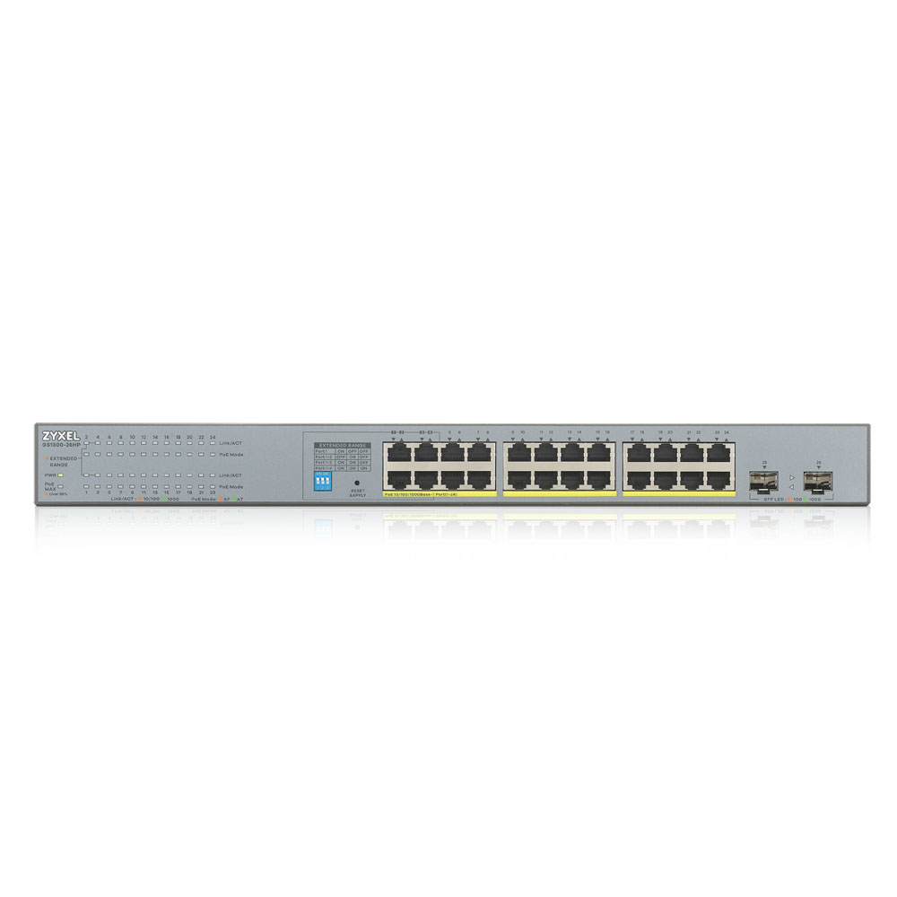 Zyxel GS1300-26HP Unmanaged Gigabit Ethernet (10/100/1000) Power over Ethernet (PoE) Grey – image 2