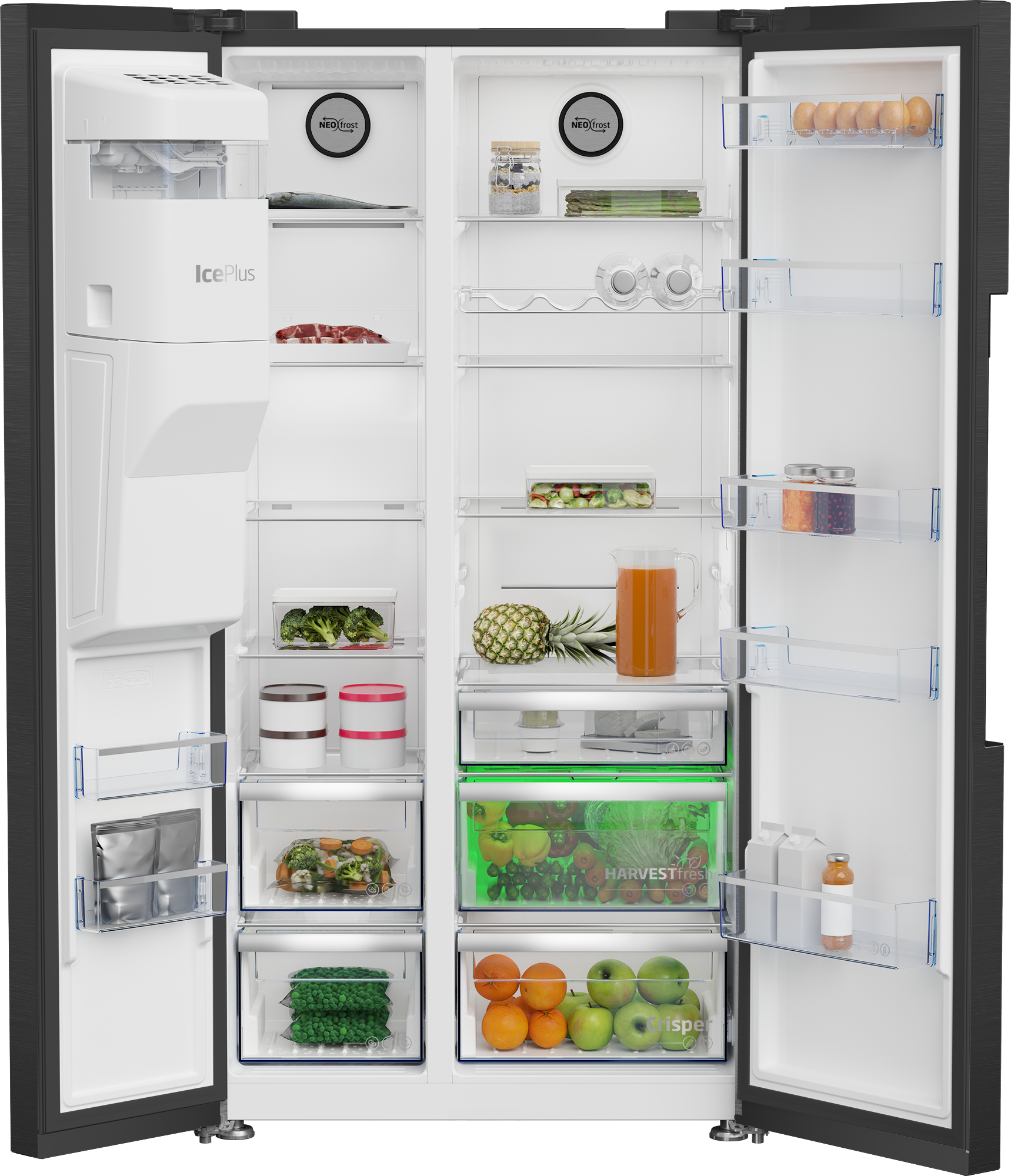 Beko GN162341XBRN side-by-side refrigerator Freestanding – image 3