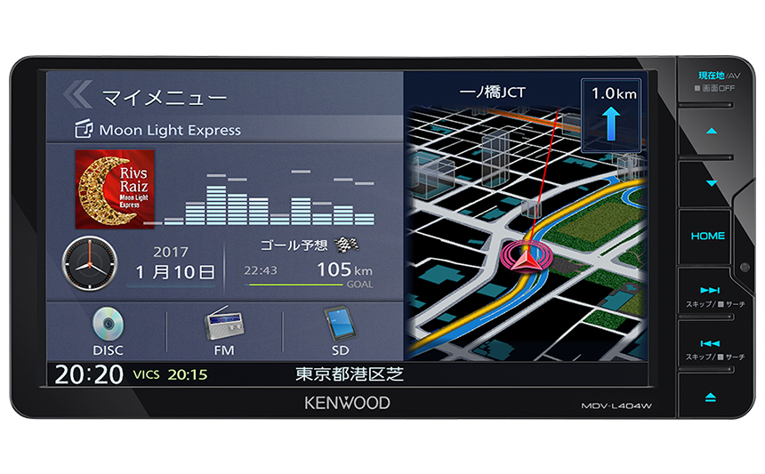 Kenwood MDV-L404W car media receiver Black