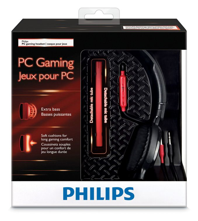 Philips SHG7210/10 headphones/headset Wired Head-band Gaming Black, Red – image 2