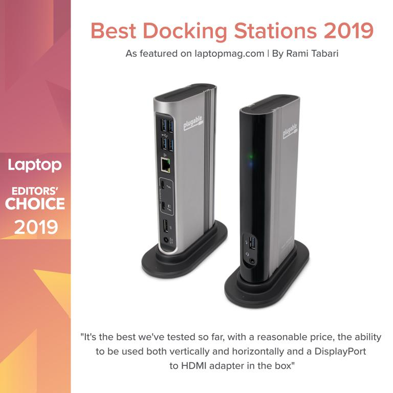 Plugable Technologies TBT3-UDV laptop dock/port replicator Docking Thunderbolt 3 Black, Grey – image 4
