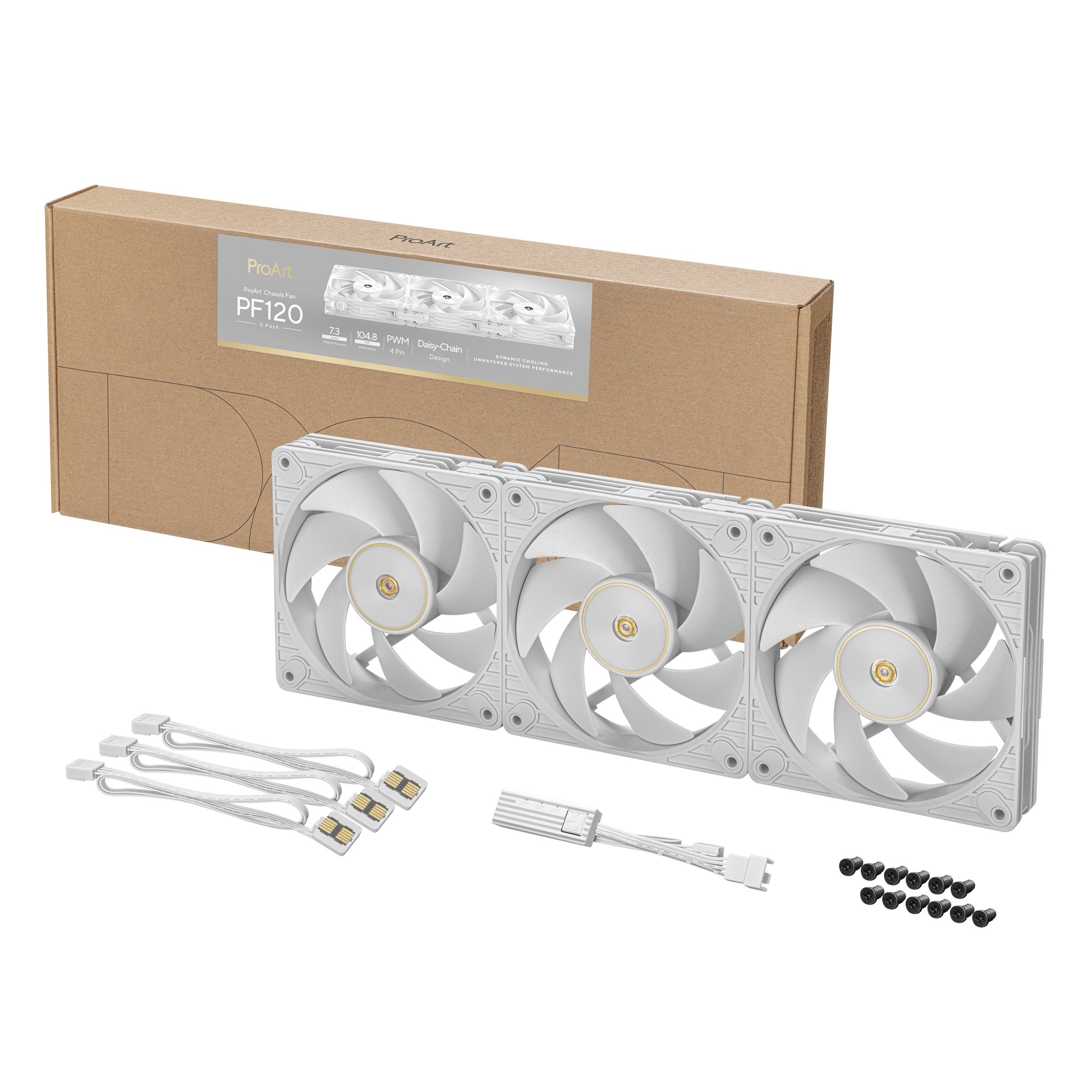 ASUS ProArt PF120 Fan PWM White 3in1 Computer case 12 cm 3 pc(s) image 19
