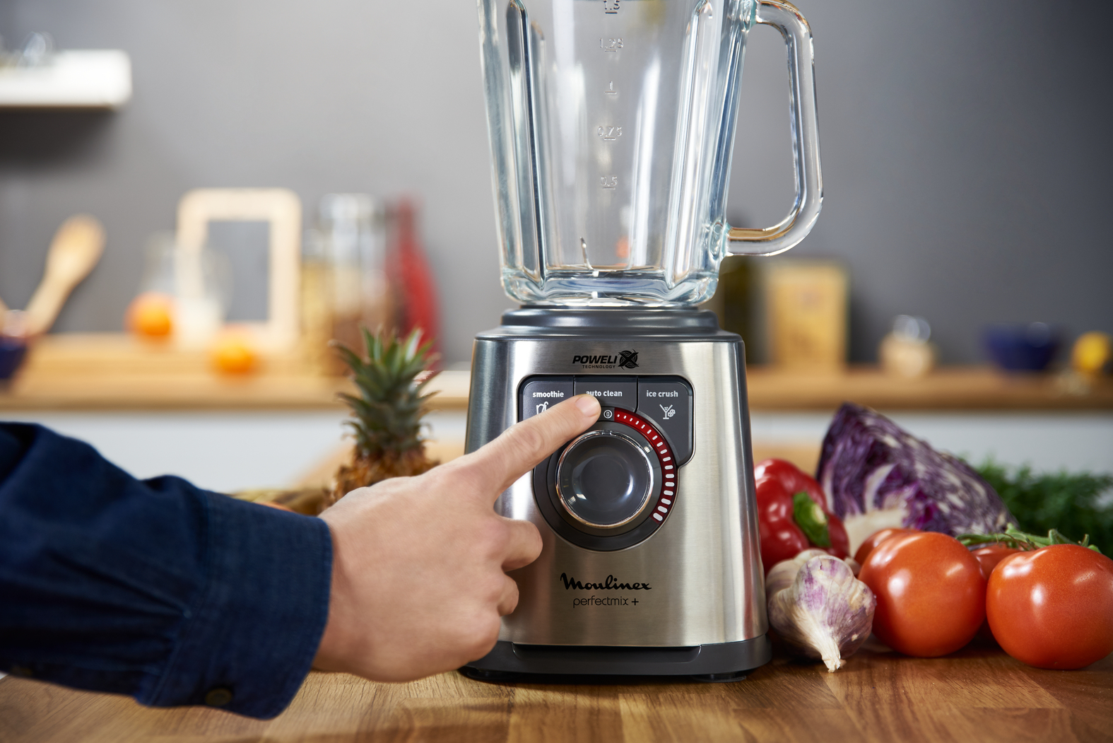Moulinex LM811D 1.5 L Tabletop blender 1200 W Steel, Grey – image 7