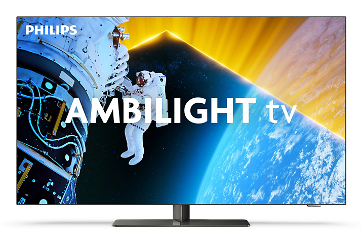 TV OLED Ambilight Philips 65OLED849 164 cm 4K UHD Google TV 2024 Métal satiné — photo 1