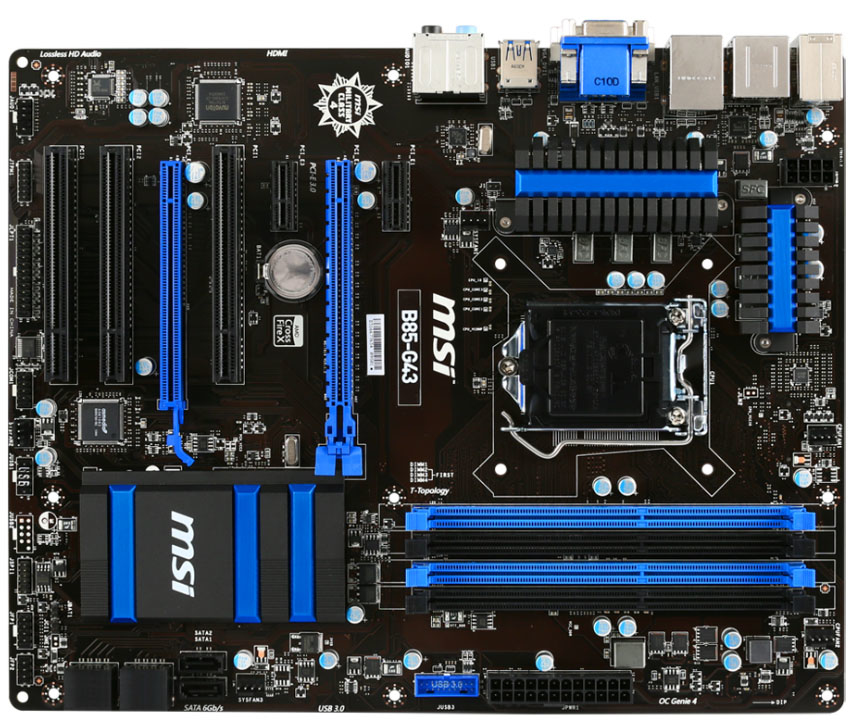 MSI B85-G43 motherboard Intel® B85 LGA 1150 (Socket H3) micro ATX – image 1