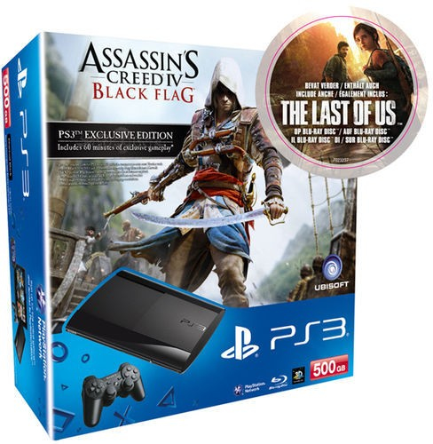 Sony Interactive Entertainment PlayStation 3 500GB + Assassin's Creed 4 + The Last of Us