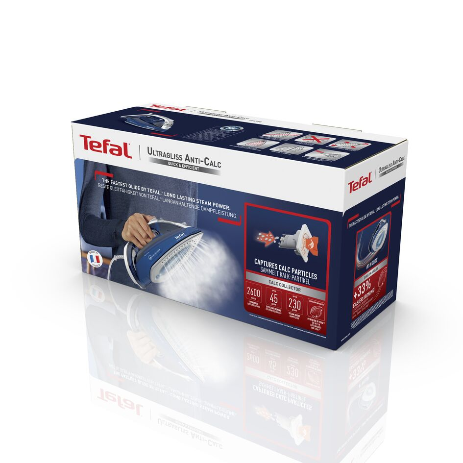 Tefal Ultragliss Anti-Calc FV4998 iron Dry & Steam iron Durilium soleplate – image 3