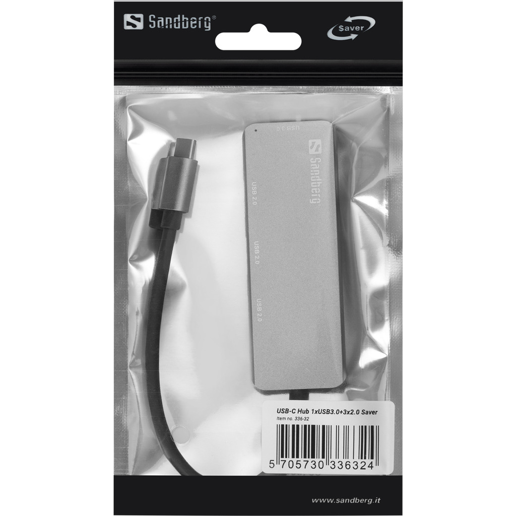 Sandberg USB-C Hub 1xUSB3.0+3x2.0 SAVER – image 2